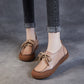 Women Casual Autumn Soft Leather Strap Flat Shoes