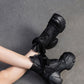 Women Winter Fashion Leather Fleece-lined Platform Boots