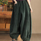 Women Autumn Retro Corduroy Spliced Harem Pants