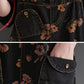 Women Autumn Worn Flower Patchwork Loose Denim Jumpsuits