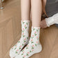 5 Pairs Women Tulip Jacquard Cotton Socks