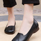 Women Summer Commute Solid Leather Spliced Low Heel Shoes