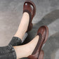 Women Casual Summer Genuine Leather Low Heel Shoes