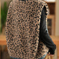 Women Autumn Retro Leopard O-Neck Dual-side Wearing Vest