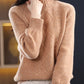 Women Winter Rhomboids Wool Half-Turtleneck Sweater