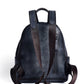 Women Retro Leather Zipper Large Capacity Backpack