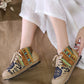 Women Autumn Ethnic Linen Embroidery Ankle Boots