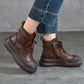 Women Winter Genuine Leather Strap Mid-Heel Martine Boots