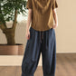 Women Summer Casual Solid Denim Loose Harem Pants