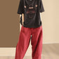 Women Summer Solid Linen Loose Harem Pants