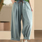 Women Summer Casual Solid Denim Loose Harem Pants