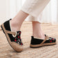 Women Summer Artsy Embroidery Linen Cotton Shoes