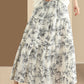 Women Summer Vintage Floral Cotton Loose Skirt