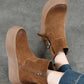 Women Winter Genuine Leather Fleece-lined Platform Boots