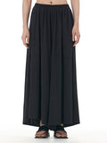 Women Summer Casual Solid Wide-leg Loose Pants