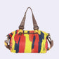 Women Retro Leather Spliced Crossbody Bag