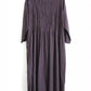 Women Autumn Vintage Shirred Cotton O-Neck Dress