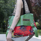 Women Retro Leather Flower Crossbody Bag Shoulde Bag