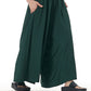 Women Summer Casual Solid Wide-leg Loose Pants