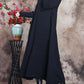 Plus Size Women Pure Color Knitted High Neckline Dress