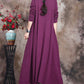 Plus Size Women Pure Color Knitted High Neckline Dress