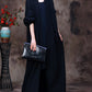 Women Winter Solid Vintage Knitted Maxi Coat