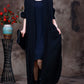 Women Winter Solid Vintage Knitted Maxi Coat