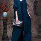 Women Winter Solid Vintage Knitted Maxi Coat