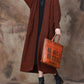 Women Winter Solid Vintage Knitted Maxi Coat