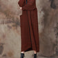 Women Winter Solid Vintage Knitted Maxi Coat