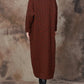 Women Winter Solid Vintage Knitted Maxi Coat