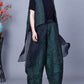 Women Vintage Flower Print Spring Loose Harem Pants