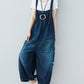 Women Summer  Retro Frayed Washed Denim Jumpsuits