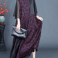 Women Summer Artsy Dot Spliced Loose Maxi Dress