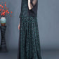 Women Summer Artsy Dot Spliced Loose Maxi Dress