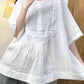 Women Summer Artsy Shirred Button Linen Loose Shirt