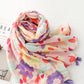 Women Artsy Colorful Flower Tassel Shawl Scarf