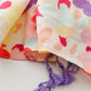 Women Artsy Colorful Flower Tassel Shawl Scarf