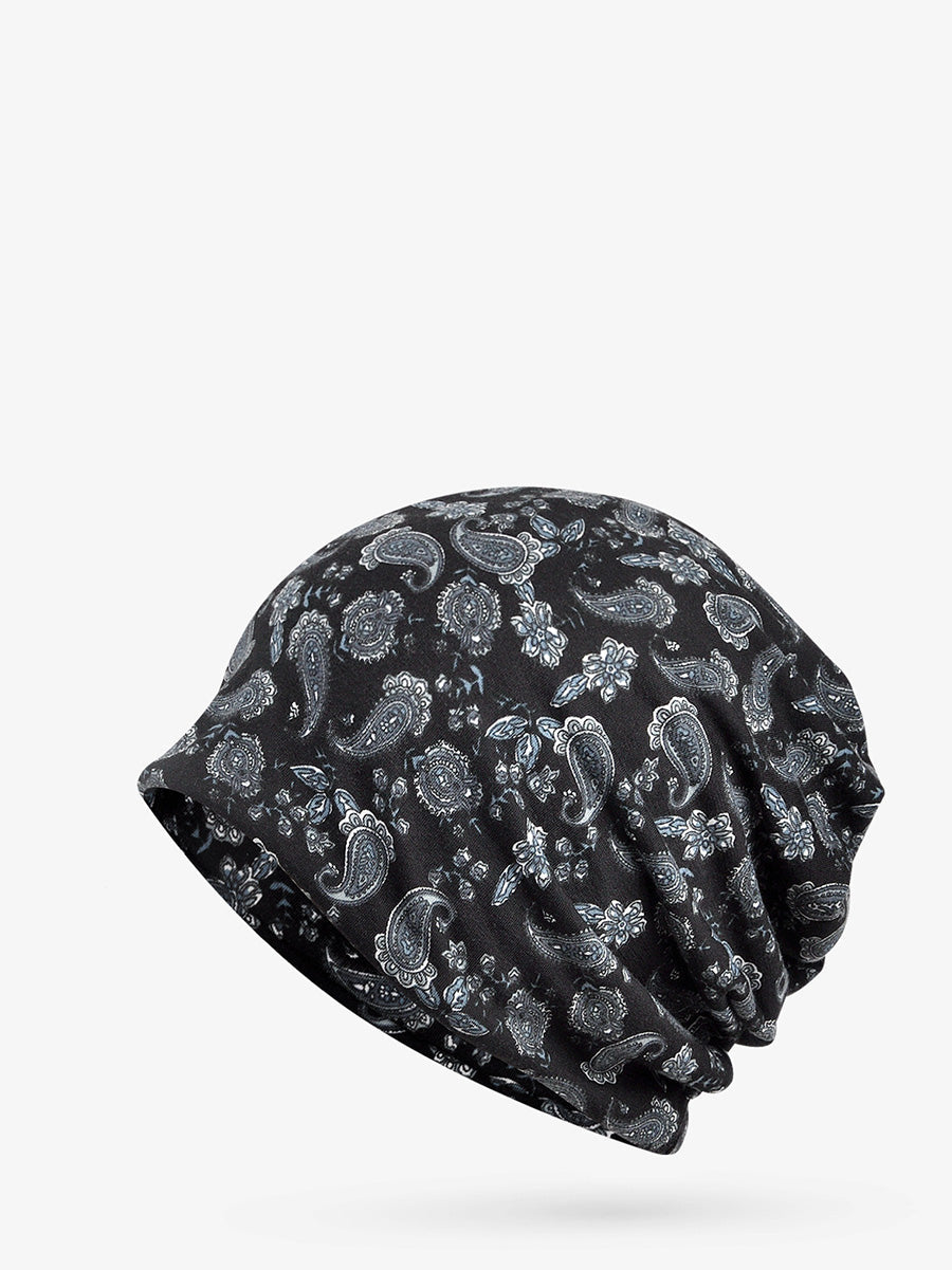 Unisex Summer Flower Print Scarf Hat