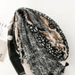 Women Flower Leopard Print Spliced Tassel Scarf