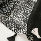 Women Flower Leopard Print Spliced Tassel Scarf