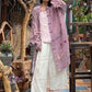 Women Summer Vintage Flower Button-up Ramie Shirt Coat