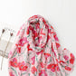 Women Summer Flower Print Shawl Scarf