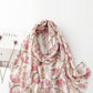 Women Summer Flower Print Shawl Scarf