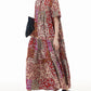 Women Summer Vintage Flower Patch Spliced Loose Dress