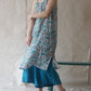 Women Summer Vintage Floral Ramie Vest Dress