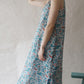 Women Summer Vintage Floral Ramie Vest Dress