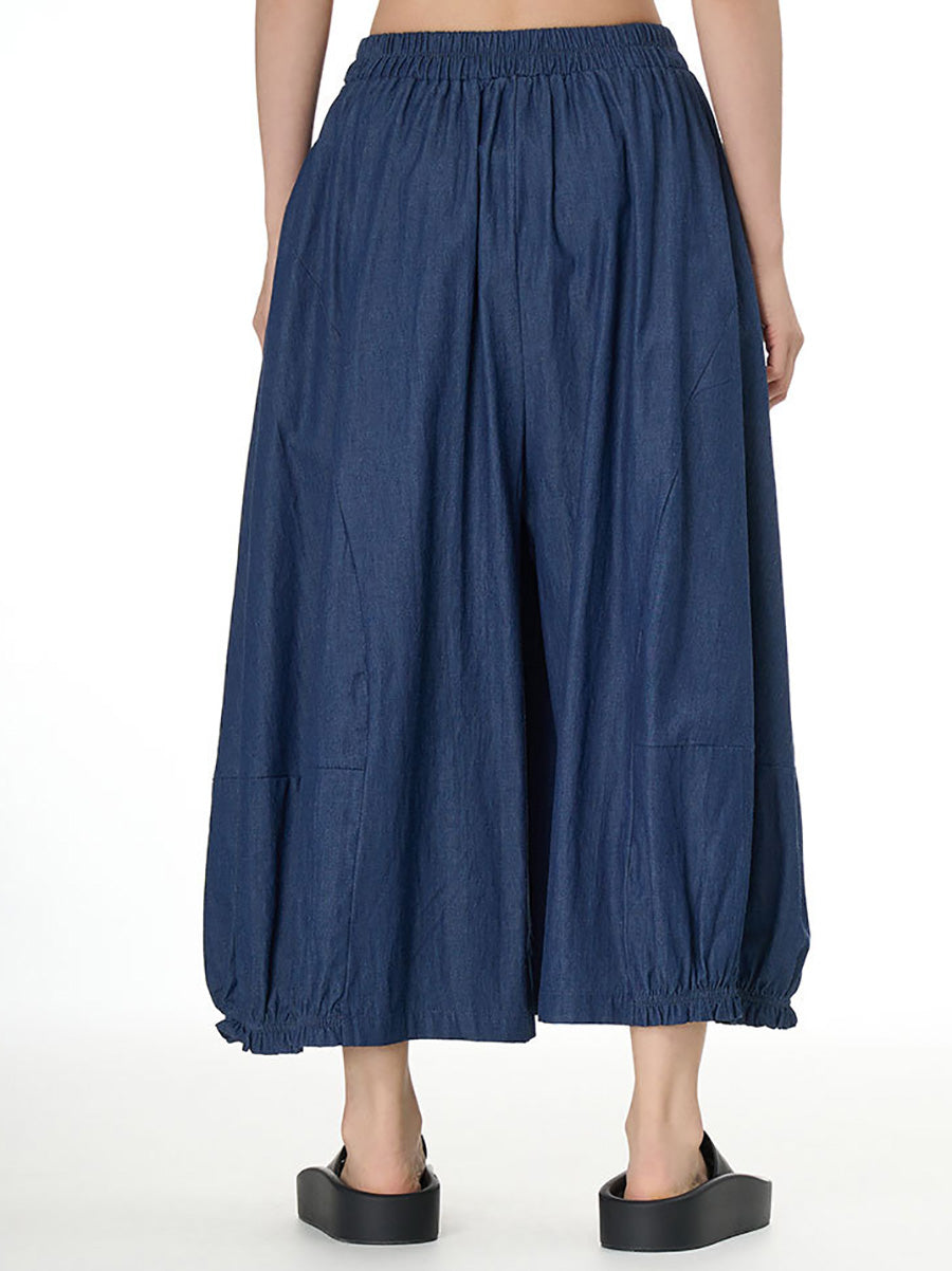 Women Casual Summer Solid Wide-leg Loose Pants