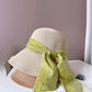 Women Summer Artsy Jacquard Ribbon Sunproof Hat