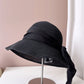 Women Summer Artsy Jacquard Ribbon Sunproof Hat